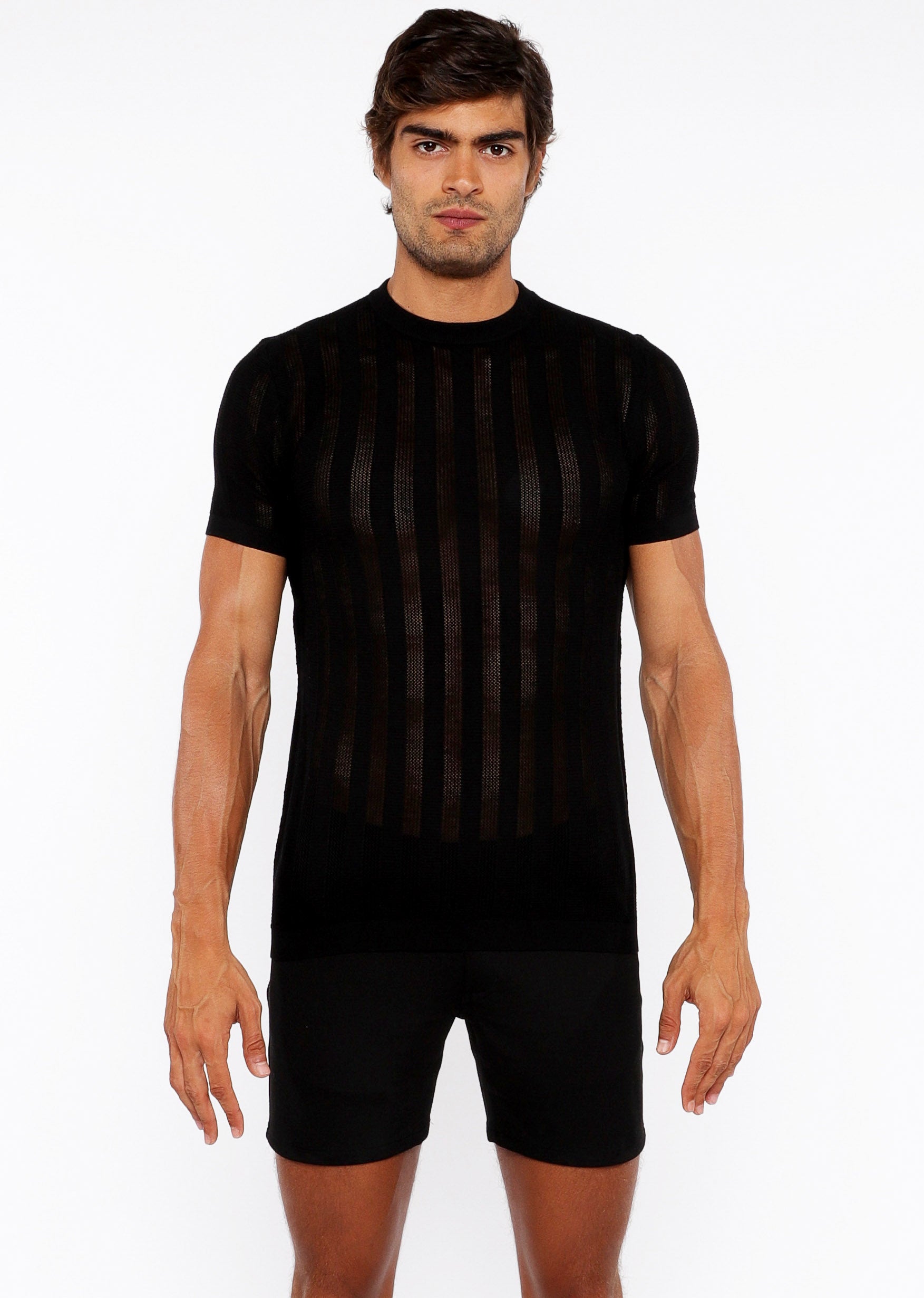 Textured Knitted Crew Tee