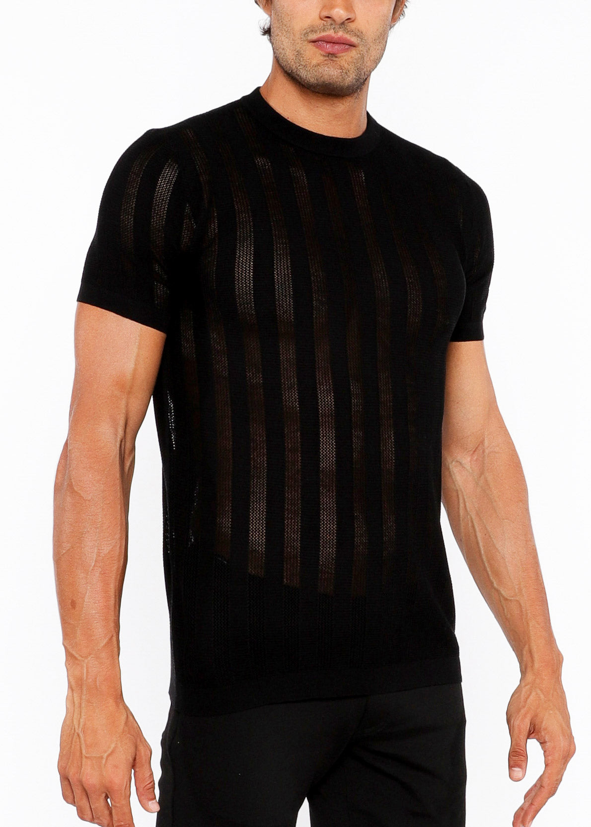 Textured Knitted Crew Tee