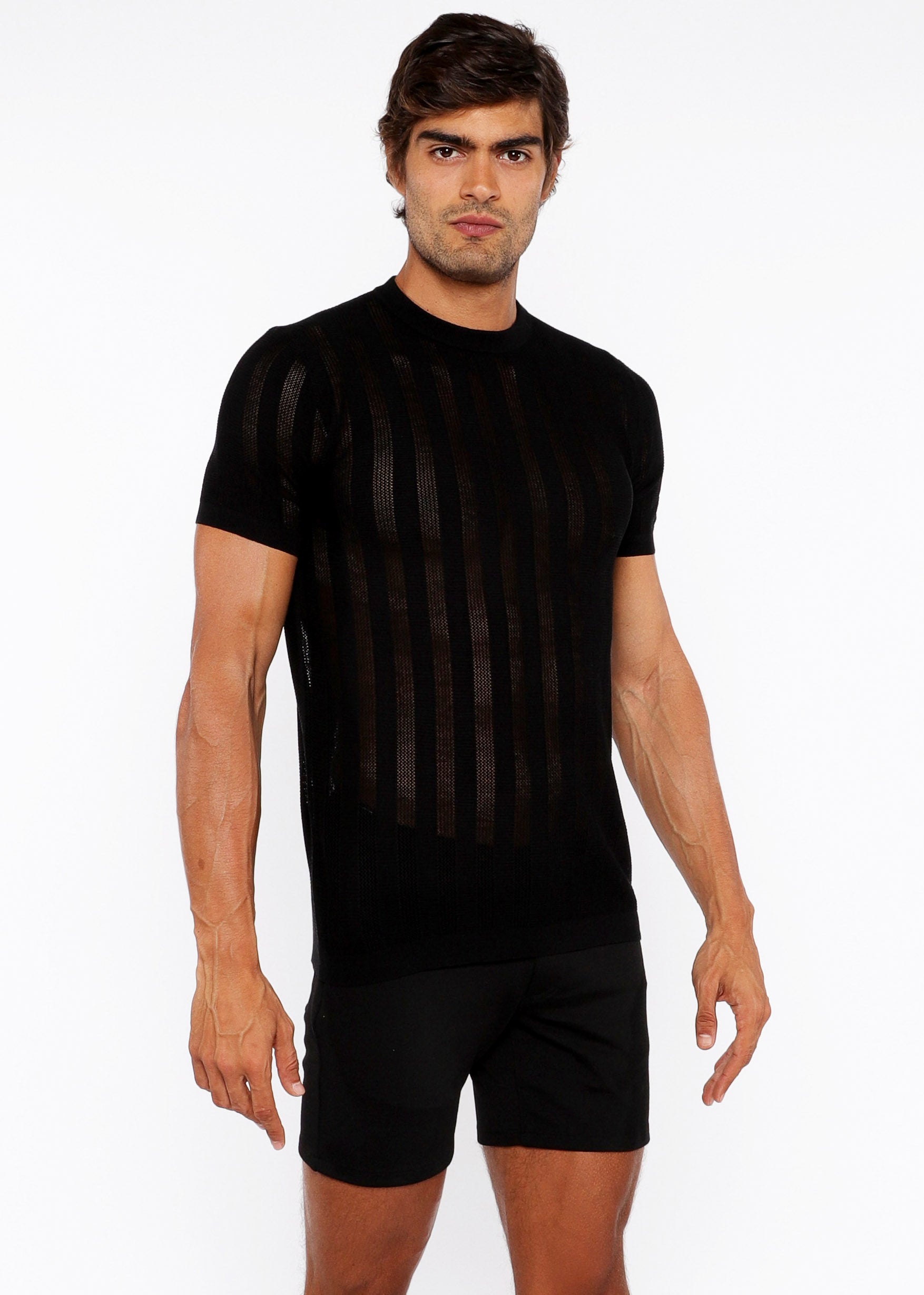 Textured Knitted Crew Tee