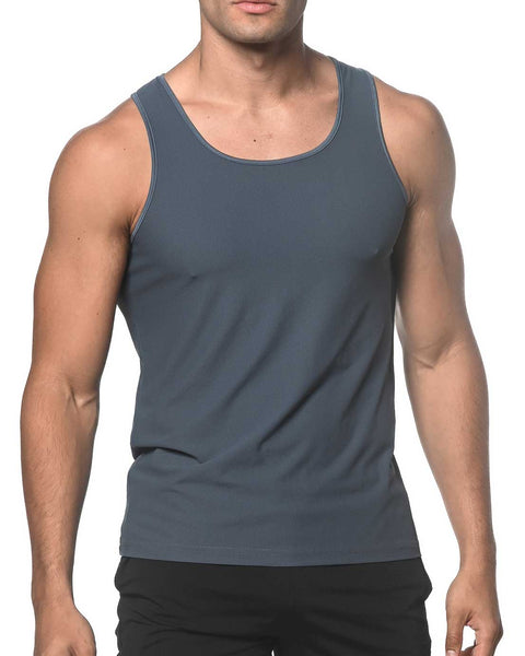 Textured Mesh Stretch Performance Tank