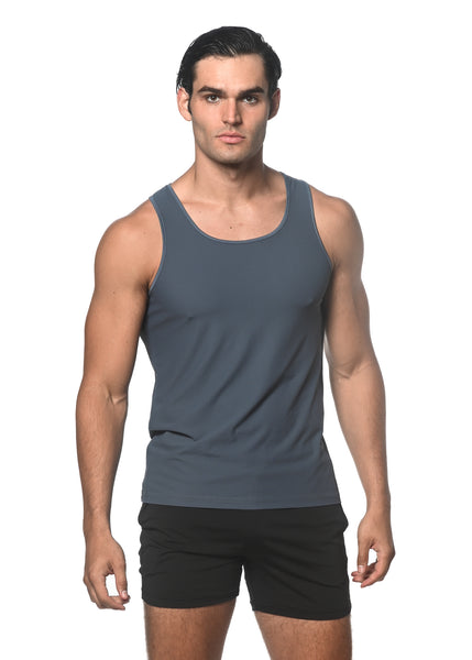 Textured Mesh Stretch Performance Tank