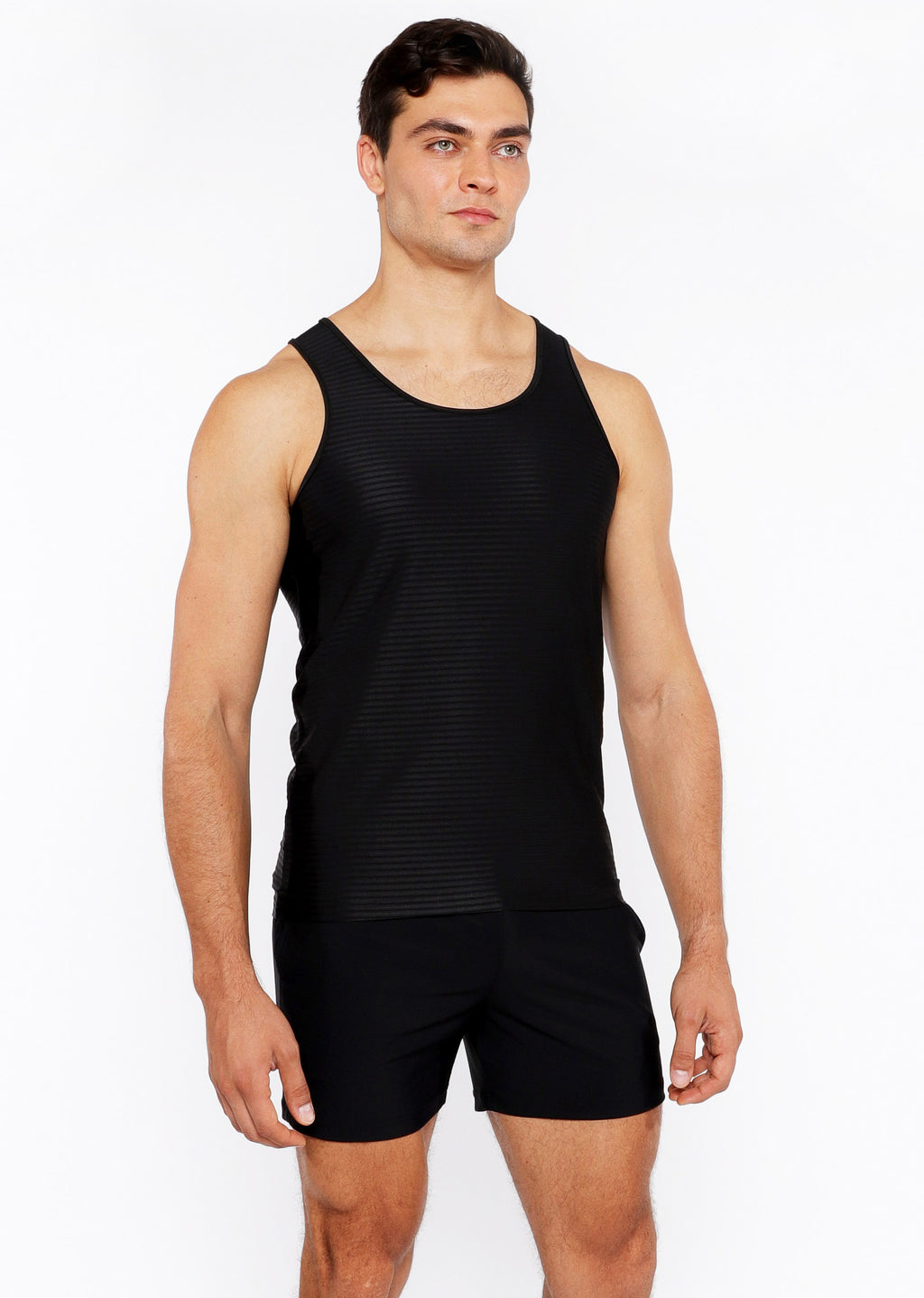 Textured Stretch Mesh Performance Tank