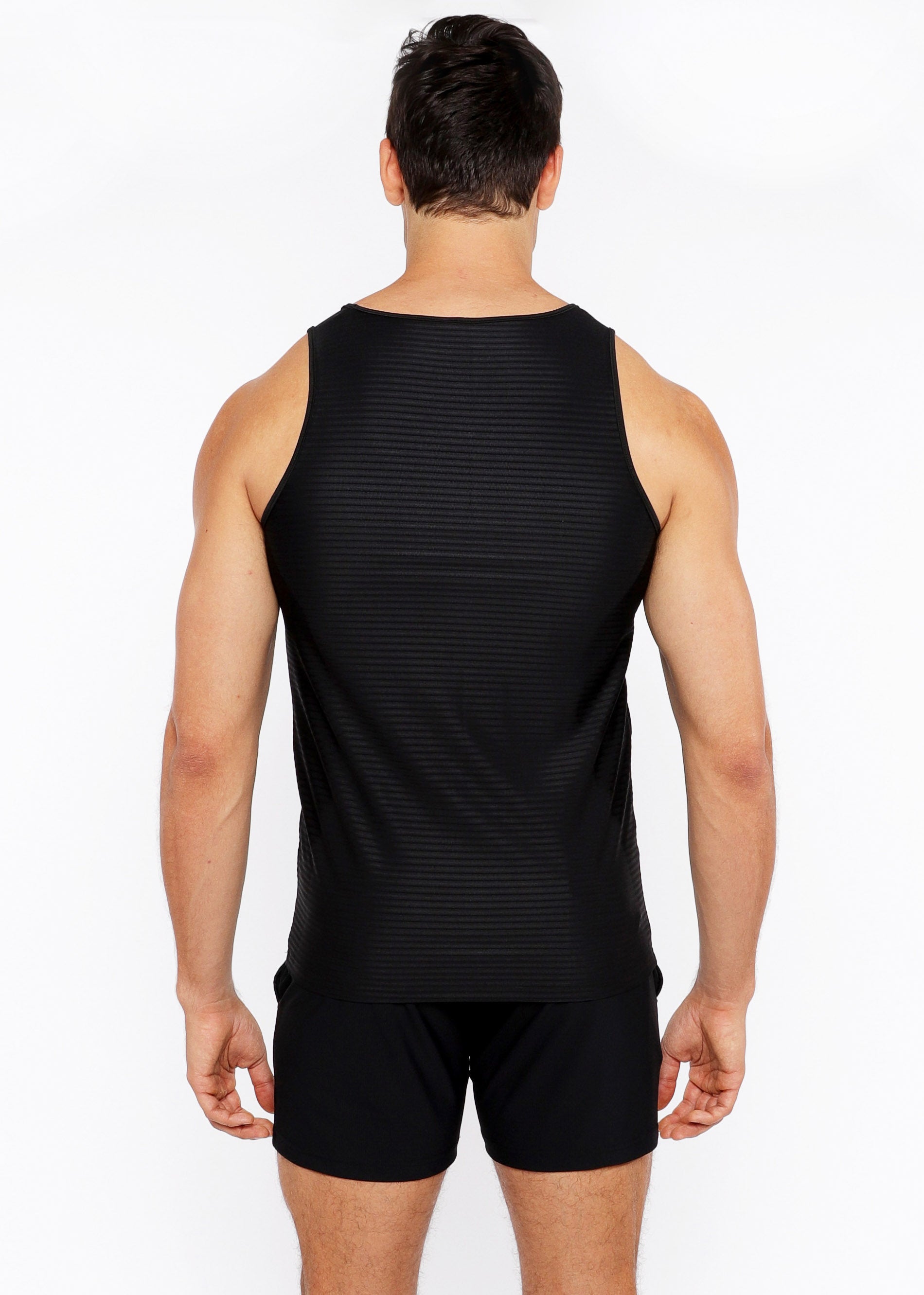 Textured Stretch Mesh Performance Tank