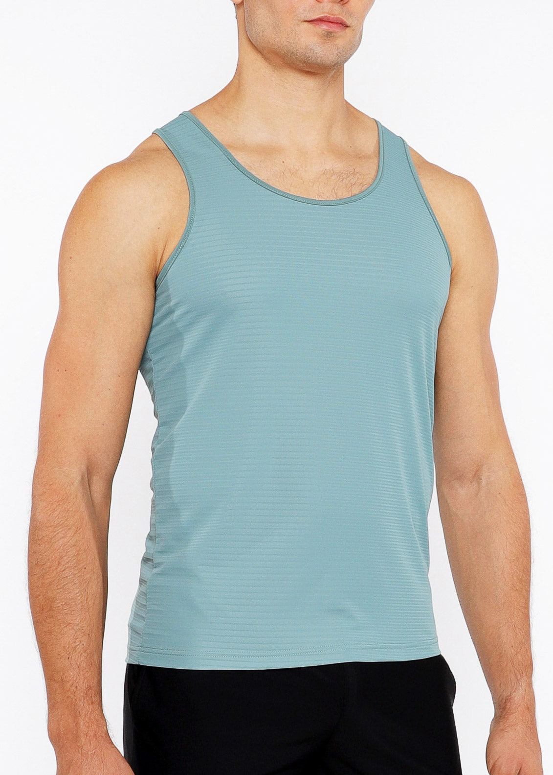Textured Stretch Mesh Performance Tank