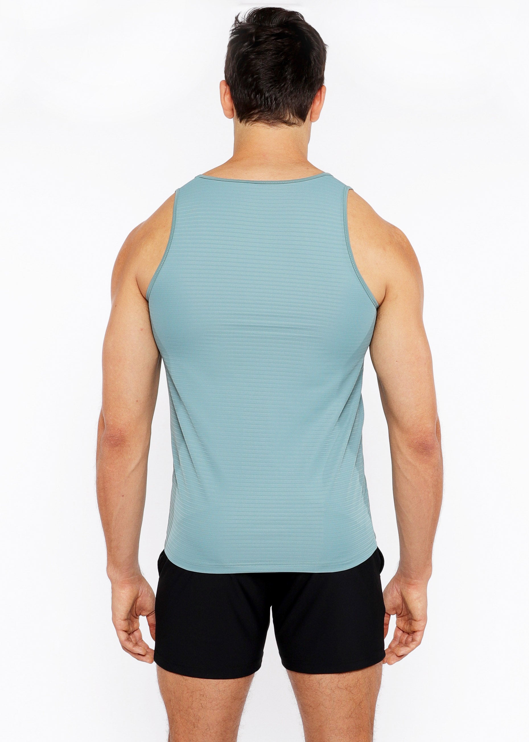 Textured Stretch Mesh Performance Tank