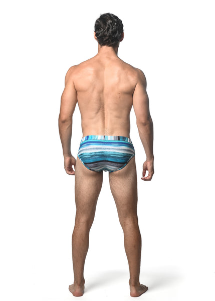 FREESTYLE SWIM BRIEF - Blue Stripe