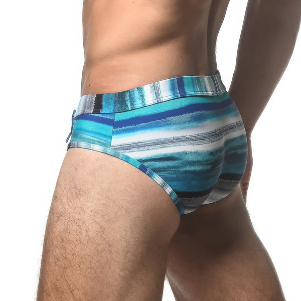 FREESTYLE SWIM BRIEF - Blue Stripe