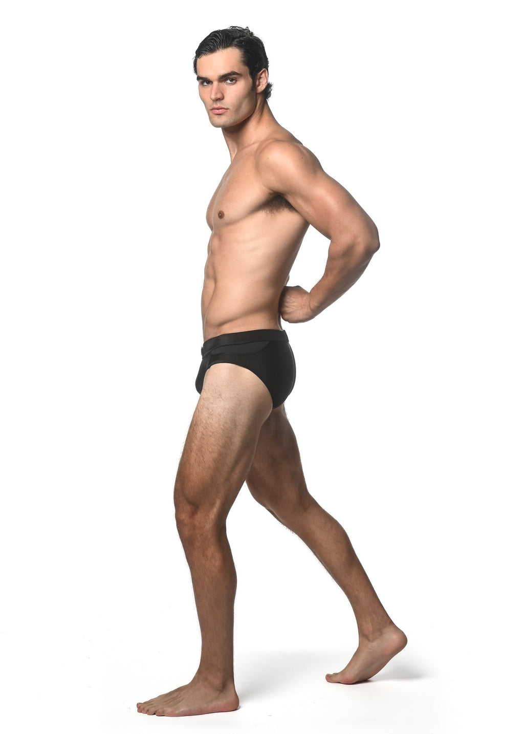 Solid Swim Brief w/Front Buckle