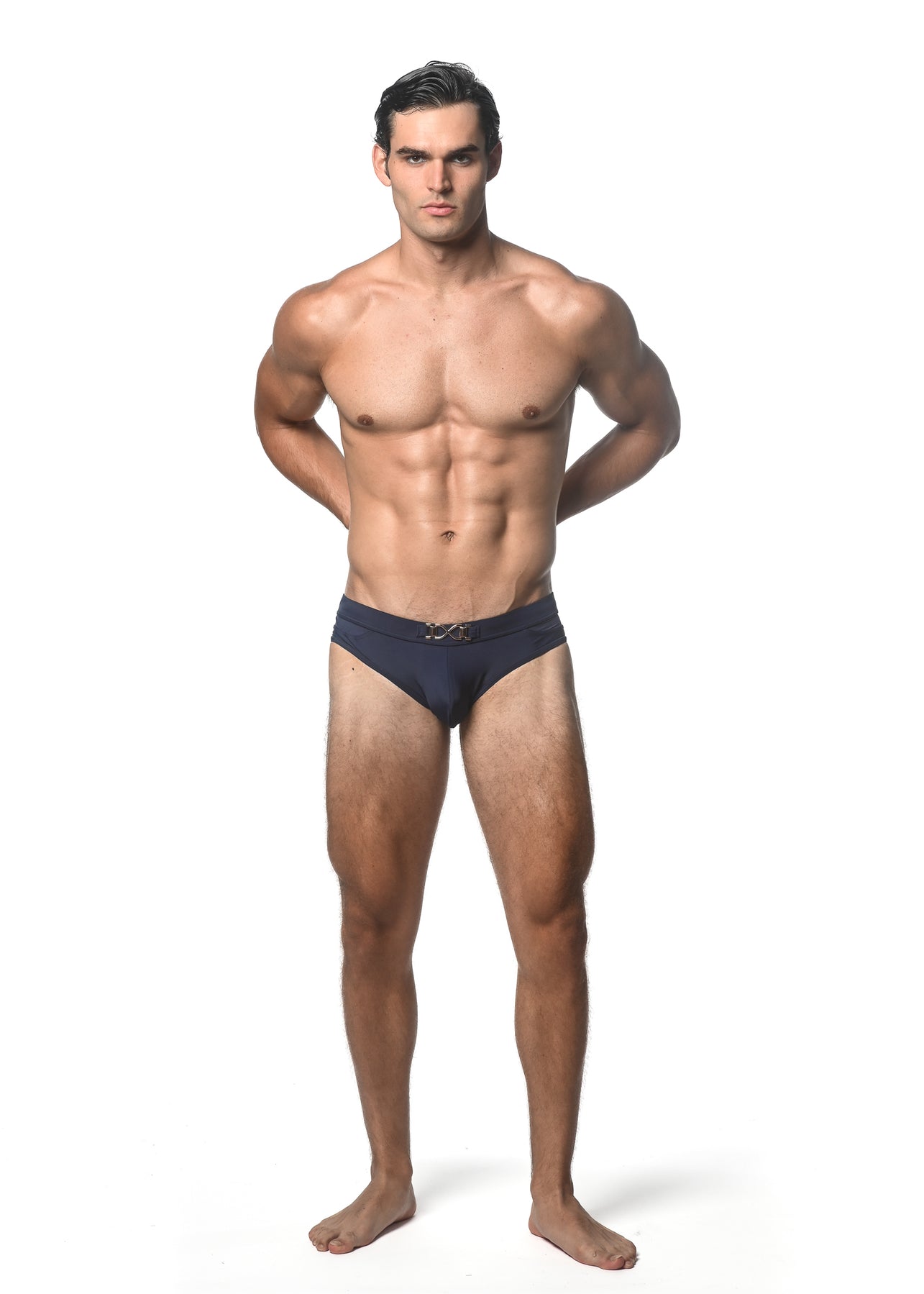 Solid Swim Brief w/Front Buckle