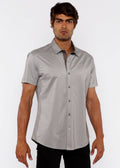 Solid Knit Stretch Jersey Knit Shirt Chestnut Brown