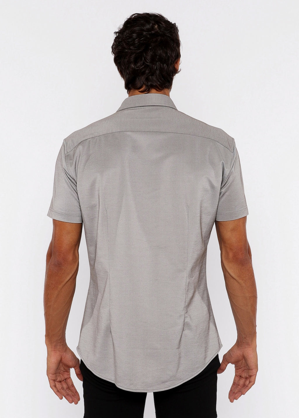 Solid Knit Stretch Jersey Knit Shirt