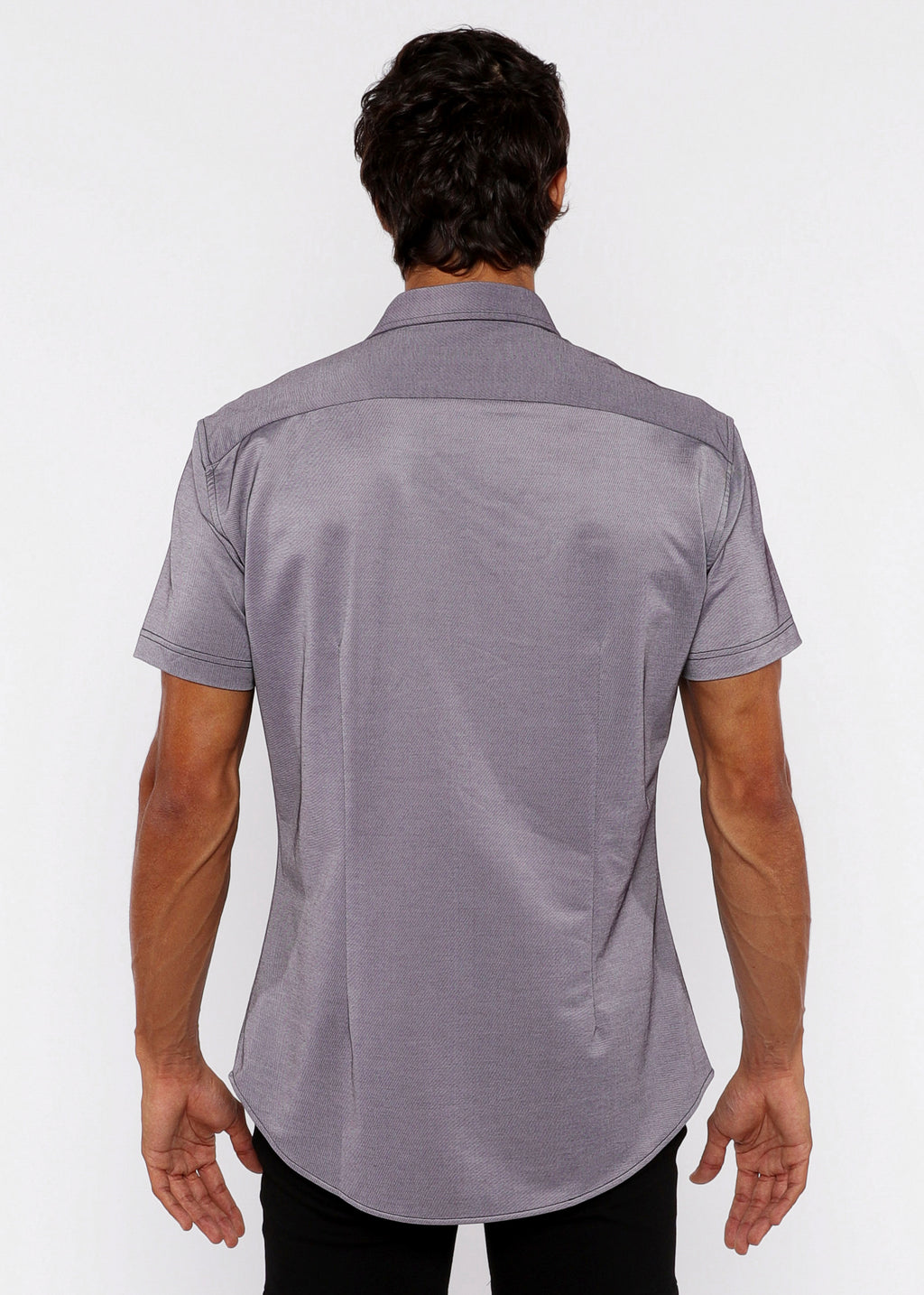 Solid Knit Stretch Jersey Knit Shirt