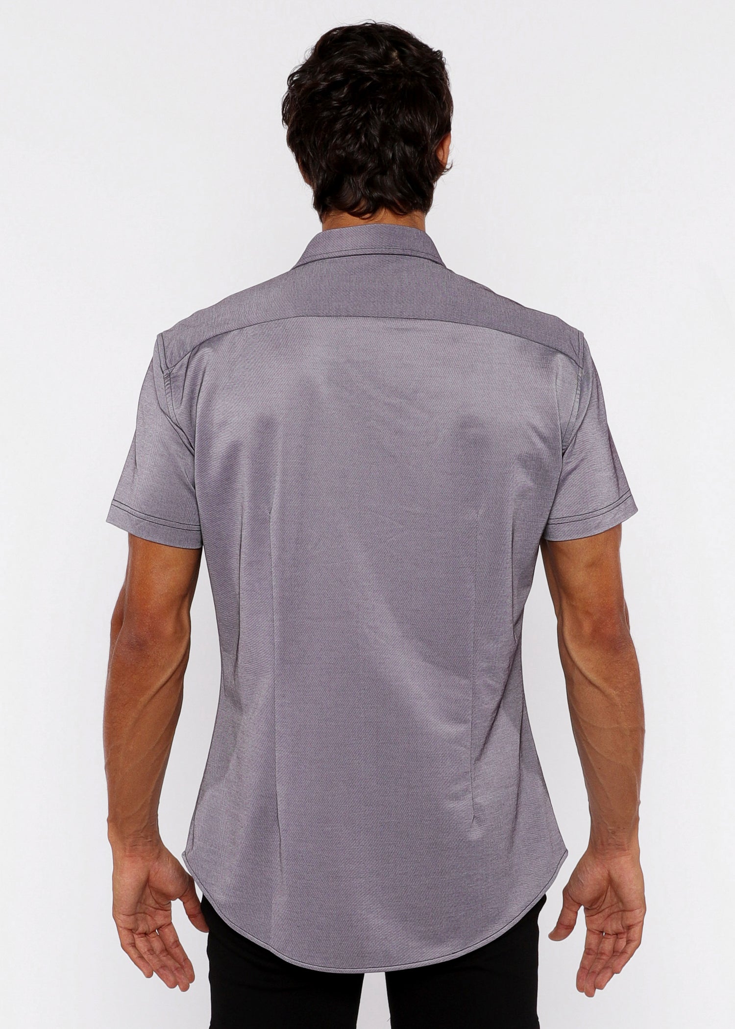 Solid Knit Stretch Jersey Knit Shirt