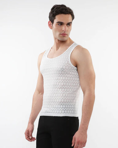 Chevron Gossamer Knit Tank
