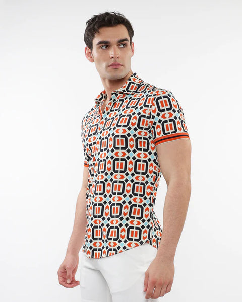 Short Sleeve Performance Shirt-Parquet Tiles