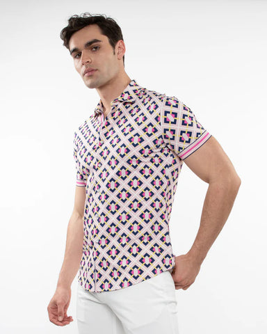 Short Sleeve Performance Shirt-Parquet Grid
