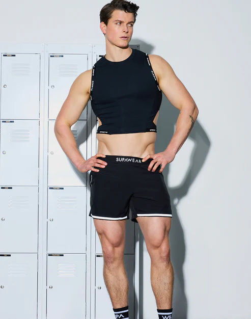 SPR Performance Crop Tank Black