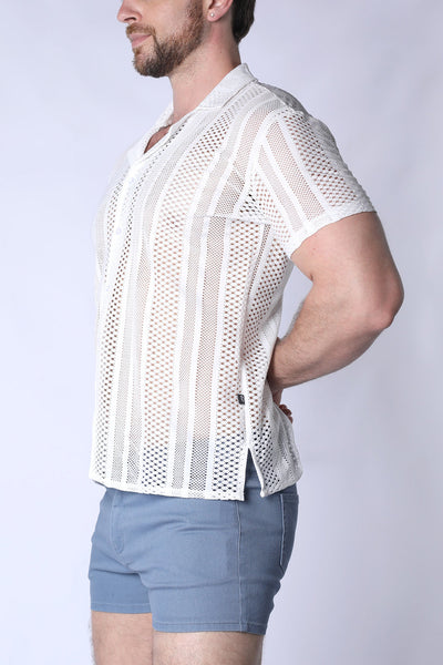 Sicily Crochet Mesh Shirt