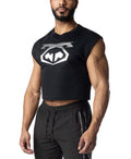Chrome Crop Top Black