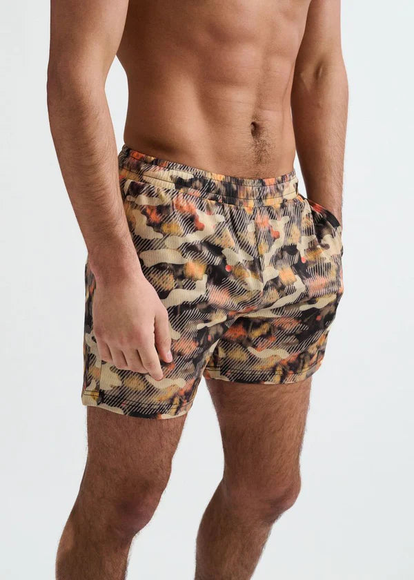 Camo Print Mesh stretch Performance Shorts