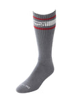 Hook'd Up Sport Sock 3.0 - Charcoal Grey/Red/White Charcoal