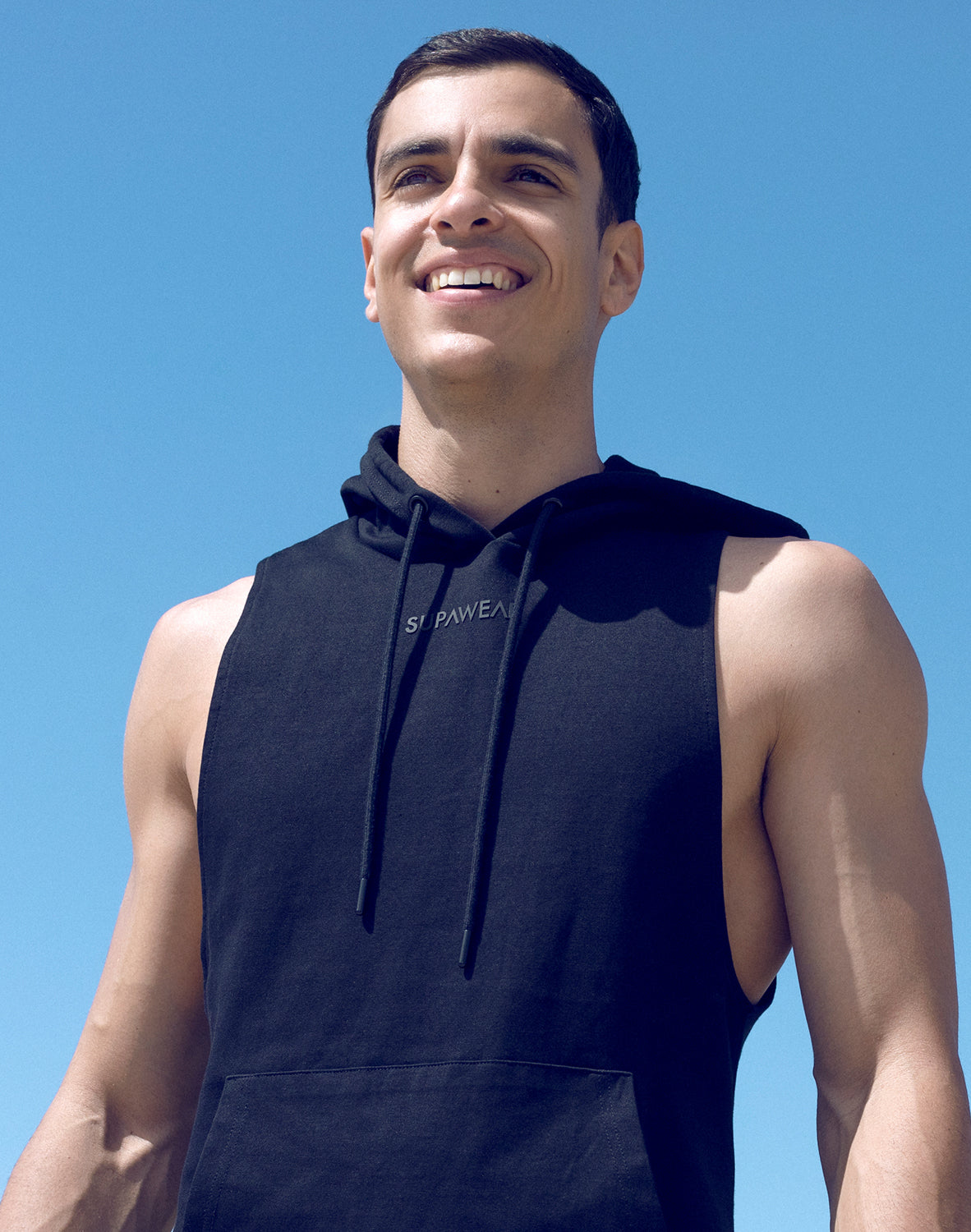 Sleeveless Hoodie Black