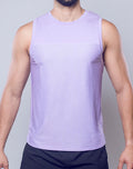 SOLID & MESH TANK TOP Lavender