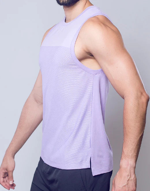 SOLID & MESH TANK TOP