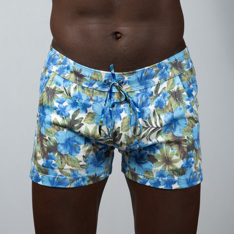 Floral Shorts - Linen Texture