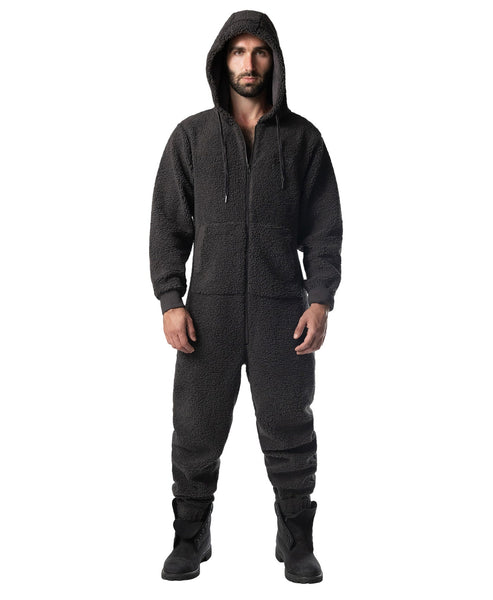 Teddy Union Suit - Magnet Grey Gray