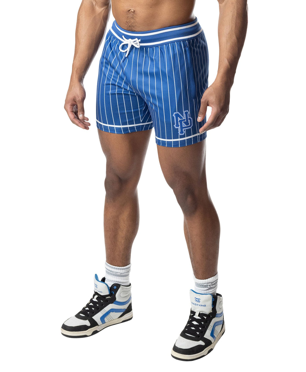 Third Base Rugby Short - Quartz Blue/ White