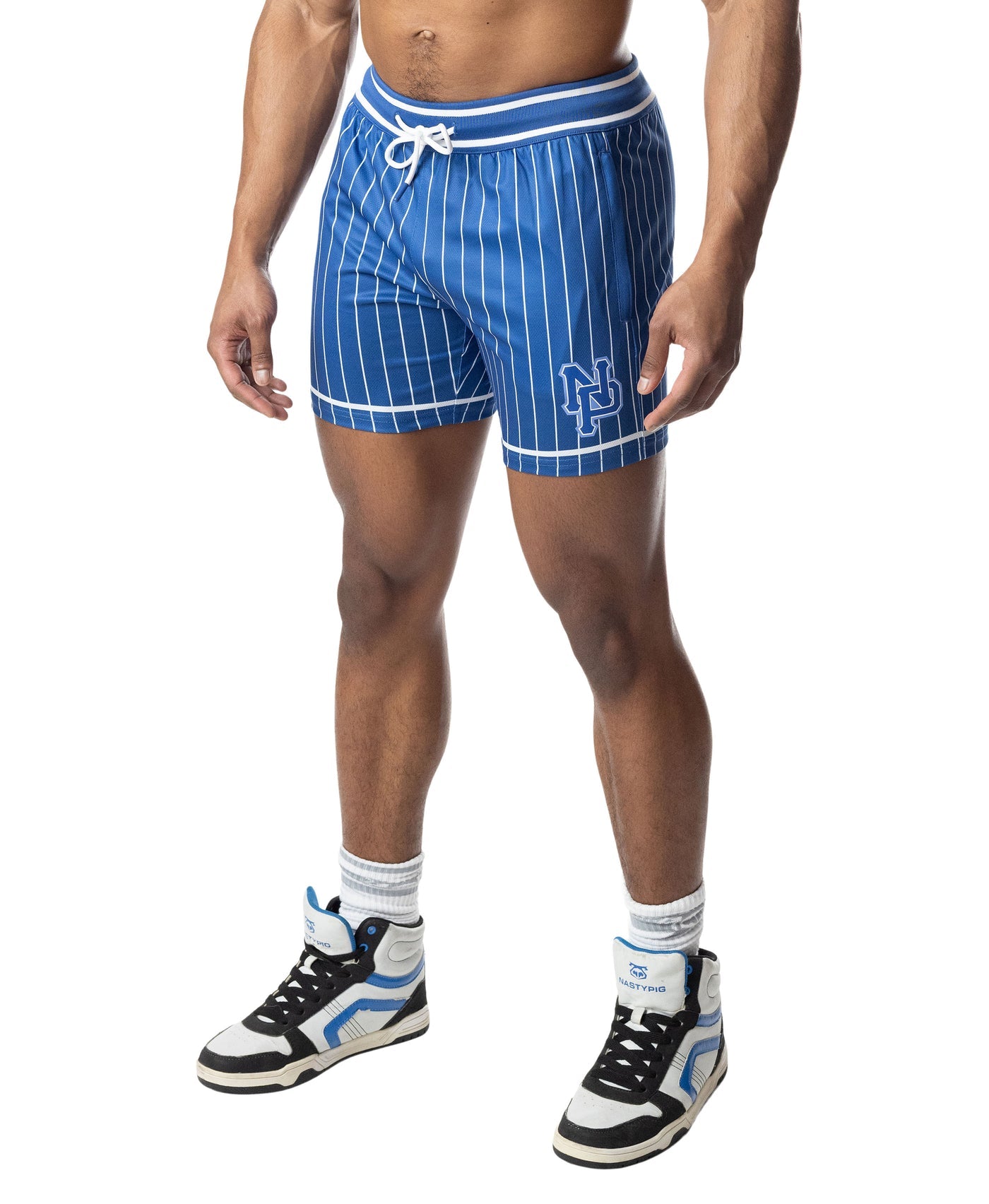 Third Base Rugby Short - Quartz Blue/ White