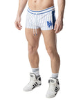 Third Base Trunk Short - White/ Quartz Blue White