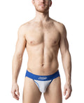 Third Base Jock Strap - Quartz Blue/ White Blue