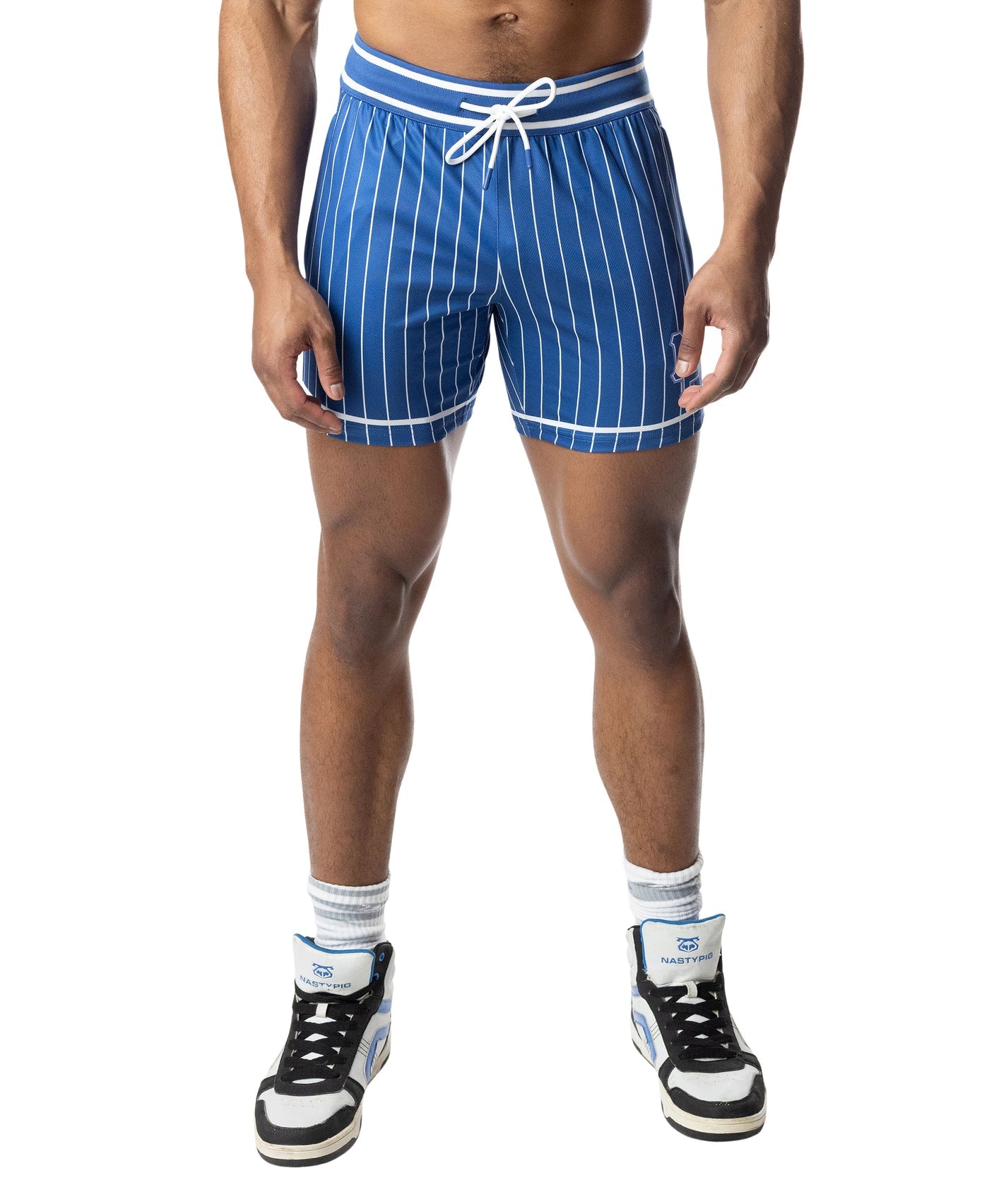 Third Base Rugby Short - Quartz Blue/ White