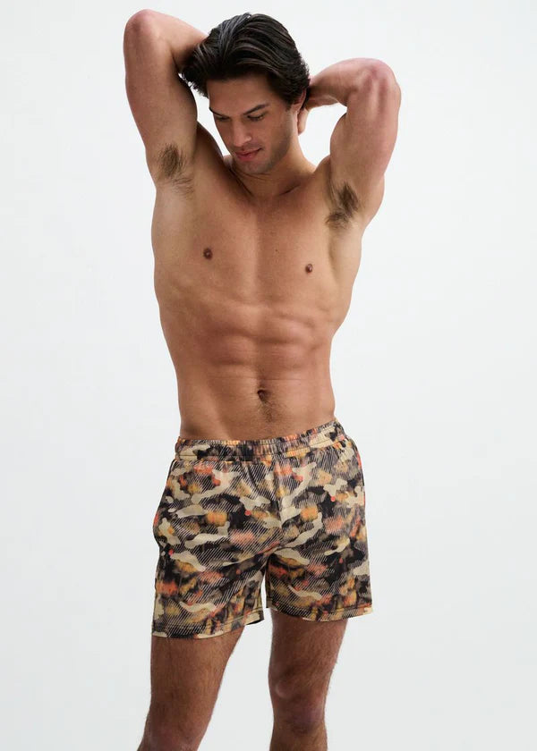 Camo Print Mesh stretch Performance Shorts