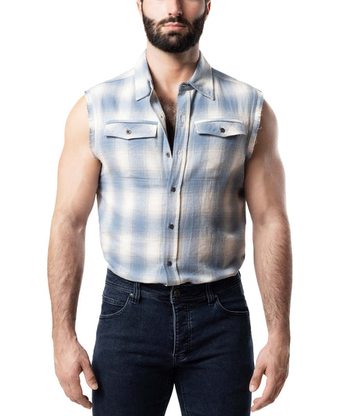 Brawn Sleeveless Shirt - Perry Blue