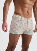 3" Jacquard Stretch Knit Jean Short-Amber/Blue Amber Blue
