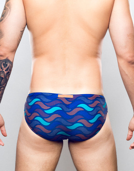 V10 Swim Brief - Ocean Print