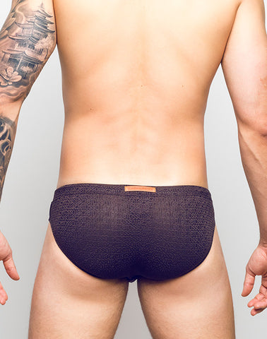 Signet Textured Swim Brief