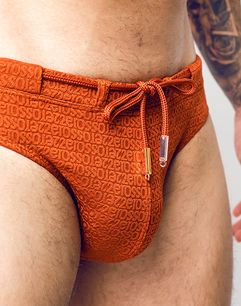 Signet Textured Swim Brief