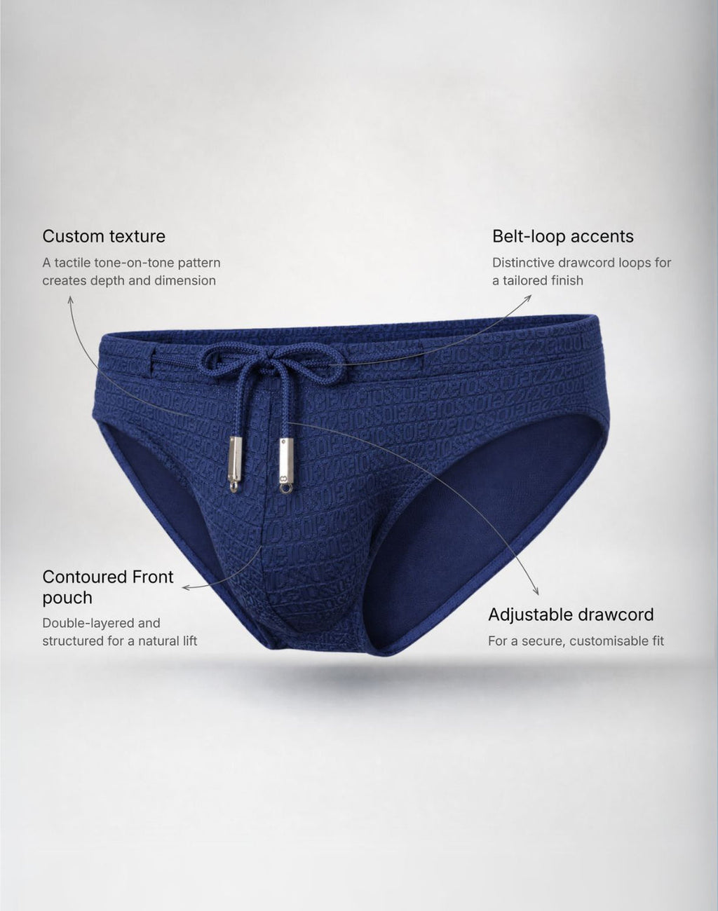 Signet Textured Swim Brief