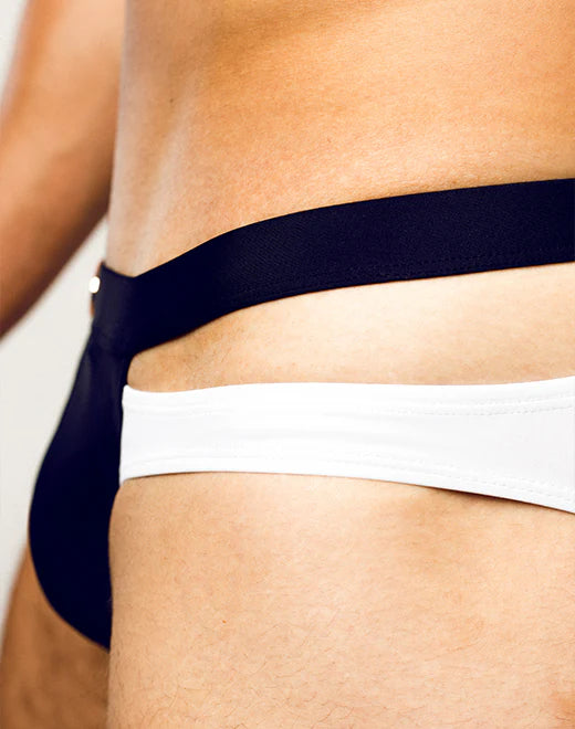 BLK Label No.5 Swim Brief-Black and White Black White