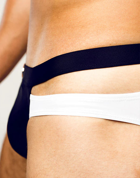BLK Label No.5 Swim Brief-Black and White Black White