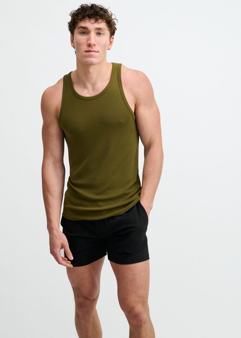 Rib Stretch Modal Tank Jungle