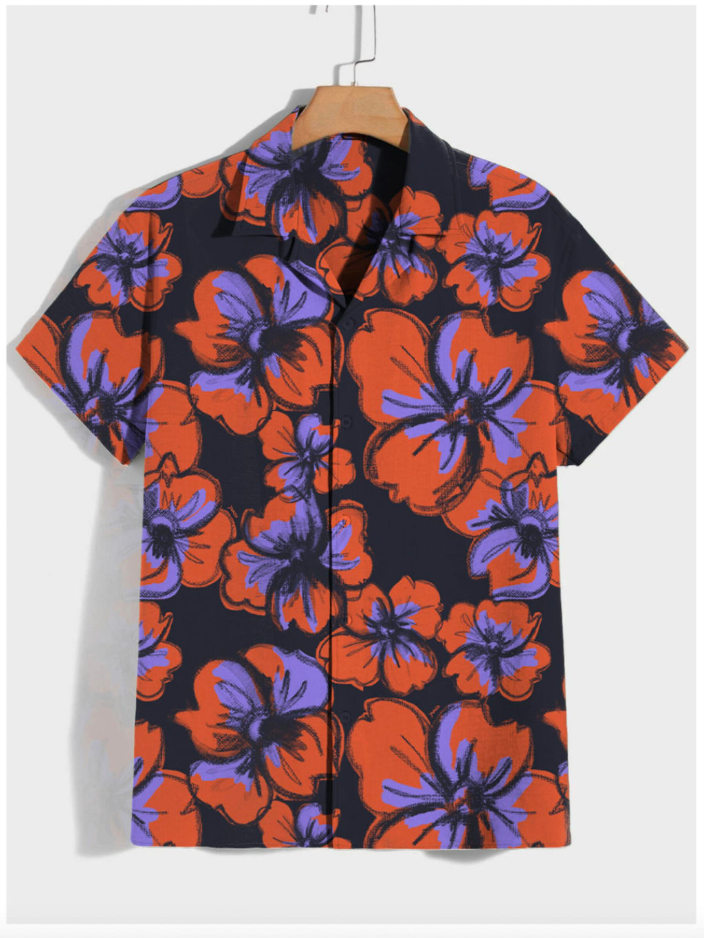 Poppy Field Resort Shirt Gibraltar Sea
