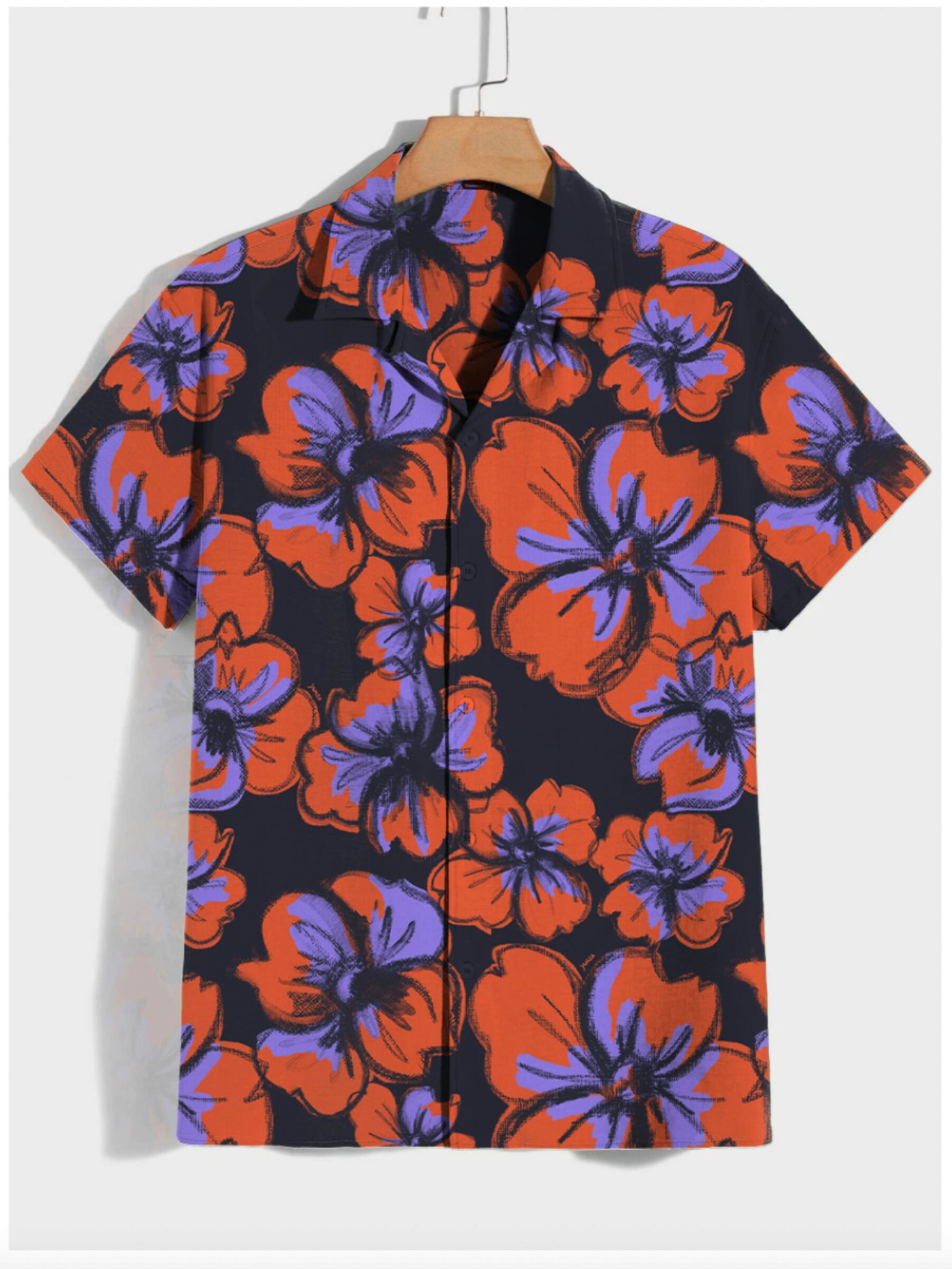 Poppy Field Resort Shirt Gibraltar Sea