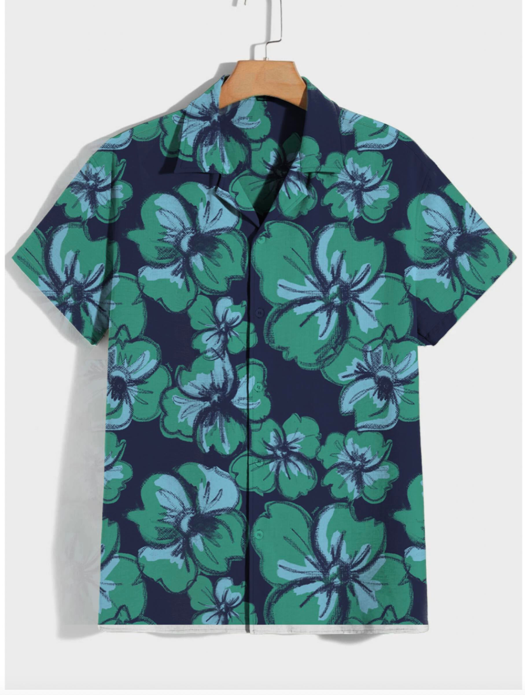 Poppy Field Resort Shirt Marine Green