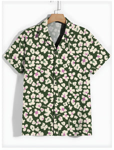 Animal Floral Resort Shirt Green