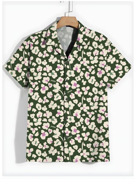 Animal Floral Resort Shirt Green